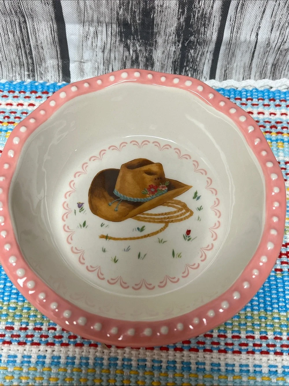 Pioneer Woman set of 2 mini adorable ceramic bakers 1- loaf pan 1-mini pie plate
